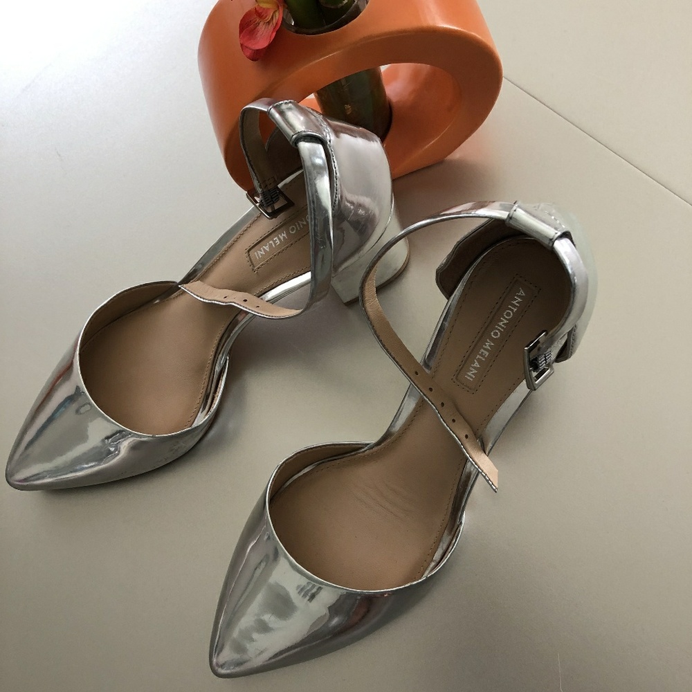 Antonio Melanie Silver Pumps